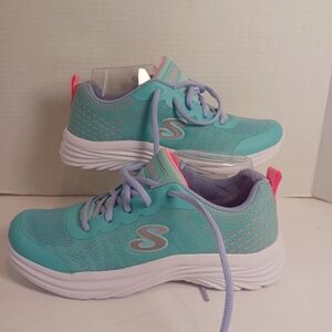 Skechers Sport Washable Size 6 Eur 38‎ Kids/Women's Aqua/Multi Colored New